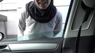 Perverted German Picks Up A Syrian Refugee In Hijab