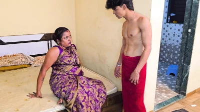 The owner fucked the maid after taking a bath