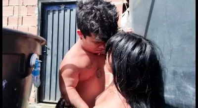 We went up to the terrace of the house because we heard a drip of water coming from the roof