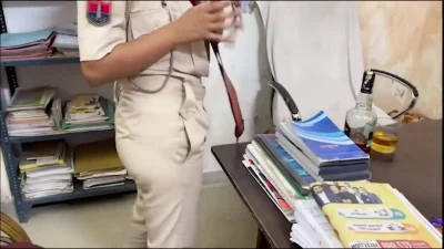 Police Woman Fuck in Police Station with Senior Officer